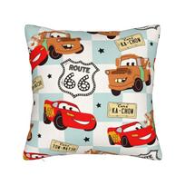 Pagalvės užvalkalas Automobiliukai L-Žaibo M-Makvyno Raštas Kawaii Pagalvės užvalkalas Sofai, Foteliui, Lovai, Svetainei Pagalvės užvalkalai 16x16Inch