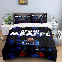 Madingas Futbolo M-Mbappe Skaitmeninės Spaudos Patalynės Komplektas Užvalkalas Ant Antklodės Antklodė Lova Jaunimui Vaikams Mergaitei Berniukui Gimtadienio Dovana EU Single(135*200cm)3pcs