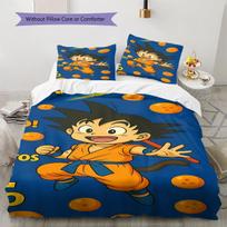Son Goku Rašto Patalynė, Antklodės Komplektas Antklodės Užvalkalas Pagalvės Užvalkalas Namų Gimtadienio Dovana (1 * antklodės užvalkalas + 2 * pagalvės užvalkalai, be šerdies) 135x200cm white
