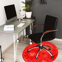 1pc Mickey Mouse gears and stars design. Round carpet, Made of Polyester,Perfect for Decorating Office Chairs, Living Rooms fplt025 80cm by 80cm gray