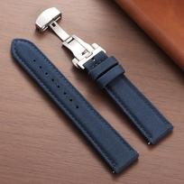 Aukščiausios kokybės burės audinio laikrodžio dirželis 20mm 22mm Omega laikrodžiams Verslo nailono drugelio sagties dirželiai Vyrams Moterims Greito atsegimo diržo priedai 20mm mėlyna