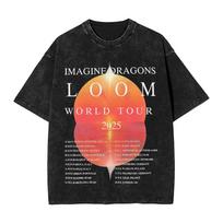 Moteriški vyriški marškinėliai Imagine Dragons su grafiniu atspaudu, medvilniniai, plauti, kasdieniai 3XL red