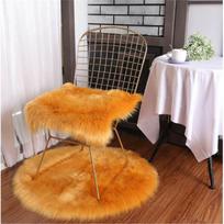 Heart-Shaped Faux Wool Plush Rug - Cute Bedside Carpet, Living Room Decor, Seat Cushion, Photo Prop Single Heart 40x50 rausvai geltonas
