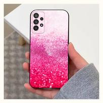 Dazzling Pink Glitter Case For Samsung S21,S20,S10,Plus,S9,S22,S25,Ultra,S24,S23,FE,Lite,Soft Silicone Black SamsungS20Plus pink
