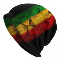 Custom Jamaica Rasta Lion Skullies Beanies Caps Unisex Winter Warm Knit Hat Reggae Jamaican Flag Bonnet Hats Outdoor Ski Cap Beanies Cap brown