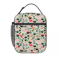 Rice Nori Sushi Oni Onigiri Ball Insulated Lunch Bag for Women Cooler Thermal Food Box Tote Portable Lunch Boxes Container One Size white