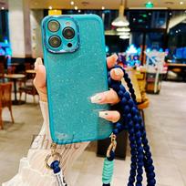 Case For Xiaomi Mi 15T 14T Pro 13T Redmi Note 15 14 15C POCO X7 X6 F6 M6 Glitter Neck Crossbody Cord Strap Plush Lanyard Cover Redmi Note 13 4G blue