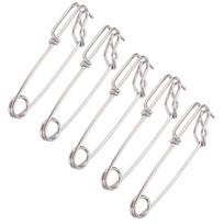 5 VNT Ilgos Valo Sagtys Suktukai Jūrinės Žvejybos Jungtys Uždara Kilpa Kabinimo Sagtelė Greitas Pin Įrankis 2,0 cm x 80 mm white