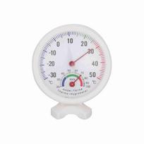 TH108 Analog Temperature Humidity Meter Pointer Thermometer Hygrometer -30~50°C Indoor Weather Station for Home Kitchen white