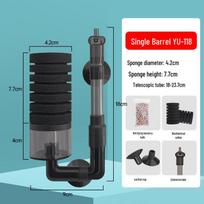 Water Sprite Aquarium Triple-Action Filter: Fluidized Bed, Waste Suction, Air Lift Pump white