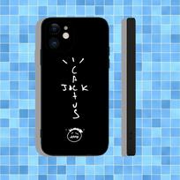 T-TravisS Cactus Jack Scott telefono dėklas iPhone 16,15,14,13,12,11,Pro,Max,Plus,X,XS,XR,SE,8,7,Mini,Minkštas silikoninis juodas dėklas iPhone12 gray