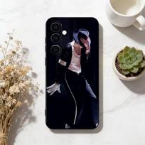 Moonwalk MJ Michael Jackson Telefono dėklas Juodas Silikoninis Minkštas Samsung Galaxy A73,A72,A71,A70,A53,A52,A51 Samsung a31