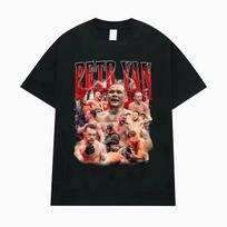 Petr Yan Fight Vintage Graphic T-shirts for Men Women Harajuku Gothic Streetwear T Shirt Casual Oversized Unisex Harajuku high quality L brown