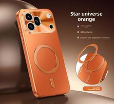 Dėl Huawei Honor 600 Pro dėklo Kietas matinio paviršiaus Magsafe belaidžio įkrovimo Objektyvo apsauginis galinis dangtelis Dėklas Dėl Honor 600 600Pro korpusas Honor 600 oranžinė