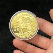 2026 Zodiako Arklys Sėkmės Atminimo Monetos Arklių Metų Commemorative Medalis Metalo Dirbiniai Renginio Atminimo Dovana A3 beige