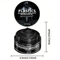 Car Trim Restorer Black Car Scratch Repair Wax 100ML Anti-UV Quick-Drying Rubber Repair Wax Fade-Resistant Renovation Solution juoda