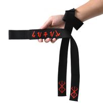 Custom Logo Padded Neoprene Lifting Wrist Straps for Weightlifting, Bodybuilding, Powerlifting, Strength Training, Deadlifts black