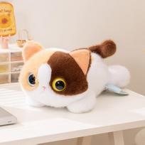 1 vnt. Kawaii katės pliušiniai žaislai Mielas juodas katinas Siamiškas katinas Kimštas minkštas kačiuko pagalvė Vaikų gimtadienio dovana Namų dekoracija Lėlė beige
