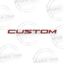 T4For Ford Transit Custom Tourneo MK7 MK8 Tuning Logo Lettering Metal Badge Stickers Car Rear Trunk Body Emblem Auto Accessories white