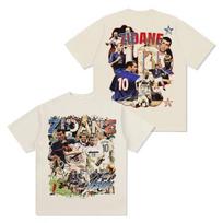 Zinedine Zidane Prancūzijos nacionalinės futbolo rinktinės 1998 m. čempiono atminimo marškinėliai Unisex laisvi trumpomis rankovėmis vasaros viršus T-shirt XXXL white