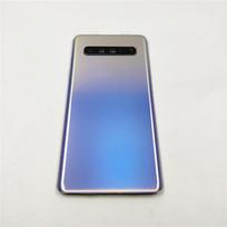 Skirta Samsung Galaxy S10 5G G977 G977F 5G versijai Baterijos dangtelis Galinis stiklas Galinis su kameros objektyvu sidabras