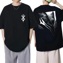 Anime Berserk Guts Graphic Cool T Shirt Swordsman Gatsu Sacrifice Zodd Harajuku Y2K T-Shirts Me XXXL white