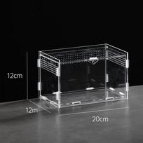 Acrylic Transparent Reptile Terrarium Breeding Box Turtle Cage Nano Arboreal Tarantula Enclosure Dearded Dragon Reptiles Habitat