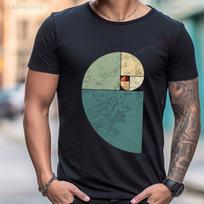 Fibonacci Golden Ratio T-Shirt Sacred Geometry Science Math Teacher Tshirt Harajuku Causal Fahsion Loose Short Sleeve T Shirt XXL gray