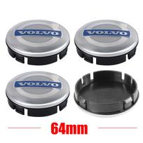 4 vnt. 64 mm originalių ratlankių gaubtų, ratlankių centro stebulės gaubtų, emblemų pakeitimas, skirtas „Volvo Rdesign T6 AWD C30 C70 S40“ stiliui gray
