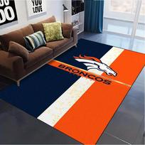 Denver Broncos Logo Carpet Rug for Living Room Bedroom Home Sofa Decoration,Kids play Non-slip Floor Mat 80x120cm( 31x47in)