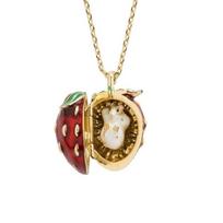 Hidden Animal Locket Pendant Necklace Opening and Closing Lid Gold Clavicle Chain  Girl Style 1 beige