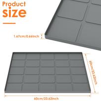Mini Fridge Silicone Mat 60x60cm Under Washing Machine Mat Non-slip Mini Drip Pan with Raised Edges Anti scratch Floor Protector