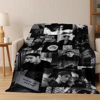 3D Spausdinta Stray Kids Kpop Žvaigždė Bang Chan Flanelinis pledas Minkštas šiltas pledas Miegamajam Svetainei Lovai Kelionei Stovyklavimui Iškylai Dovana 100cm x 150cm