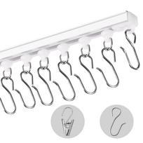 VEVOR Ceiling Curtain Track Set, 9.9 FT/3 Meter, Self Adhesive, No Drill Ceiling Track System for Curtains 301 x 1.8 x 3 cm