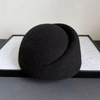 French Style Beret Hat Elegant Fedora Hat Vintage Airline Stewardess Caps  Banquet juoda