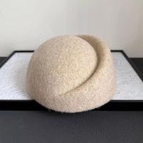 French Style Beret Hat Elegant Fedora Hat Vintage Airline Stewardess Caps  Banquet smėlis