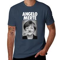 Angelo Merte TShirt Retro Style Print Casual Top S gray