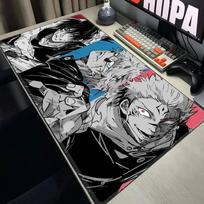Anime Jujutsu Kaisen Mouse Pad XXL Gaming Accessories Office Gamer Keyboard Desk Mat Non-Slip Laptop Satoru Gojo Mousepad 30cmx60cm gray