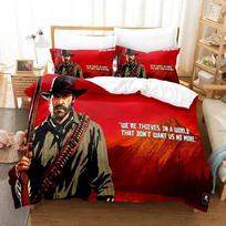 Game Duvet Cover Pillowcase Red Dead Redemption Bedding Set Adult Boy Girl Bedroom Decoration Children Single Double Large Size 140*200cm/55x79in Single/Twin 3pcs