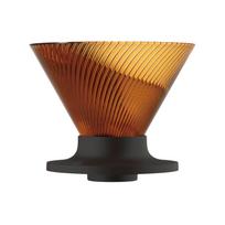 HARIO V60 Dripper NEO Tritan Resin Spiral Rib Amber Made in Japan (1-4 cups) VDN-02-AB gintaras