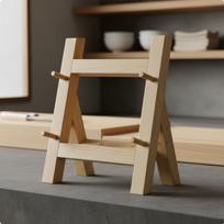 Sashimi Knife Stand MultiTier Design Japanese Style Holder Wood Grain Kitchen Storage for 2 Layers Pine beige