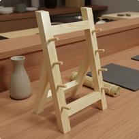 Sashimi Knife Stand MultiTier Design Japanese Style Holder Wood Grain Kitchen Storage for 4 Layers Pine