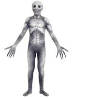 Skeletas Jumpsuit Helovino Cosplay Kostiumas Siaubo Žaidimų vakarėliams Size 100 gray