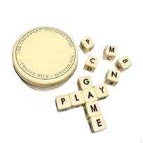 Travel Crossword Solitaire Game Educational Word Puzzle Mind Exercise Dice beige