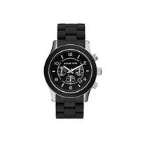 MICHAEL KORS Runway Men's Quartz Chronograph Watch black Dial silicone / polyurethane Strap 44mm MK8107 juoda