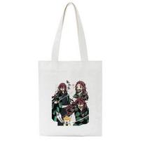 Demon Slayer Anime Moteriškas Krepšys Harajuku Kasdienis Pirkinių Krepšys Juokingas Animacinis Didelės Talpos Pirkinių Krepšys Kasdienė Mada Pečių Drobės Krepšiai 31*36cm