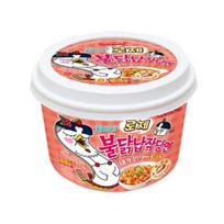 Samyang Rožių serija / Buldak Tteokbokki / Plokšti makaronai / Rose Buldak Cup Ramen / Korėjos aštrus maistas / Greitai paruoštas valgyti / Toppoki white