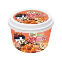 Samyang Rožių serija / Buldak Tteokbokki / Plokšti makaronai / Rose Buldak Cup Ramen / Korėjos aštrus maistas / Greitai paruoštas valgyti / Toppoki white