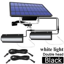 Atnaujinti saulės pakabinami šviestuvai lauko viduje, automatiškai įjungiama saulės lempa, skirta tvarto kambario balkonui vištienai su jungikliu ir 3 m linija double head black(white)