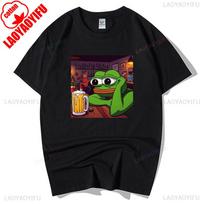 Liūdnas Vėžlys PEPE Juokingi Grafiniai Marškinėliai Vasariniai Drabužiai Vyrui Aukštos Kokybės Medvilniniai Trumpomis Rankovėmis Marškinėliai Humoras Camisetas Hombre 3XL black